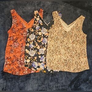 Maurices Multicolor Floral and Animal Print Blouse Trio